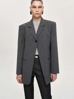 Source Unknown Vêtements-Blazer A Un Bouton, Anthracite