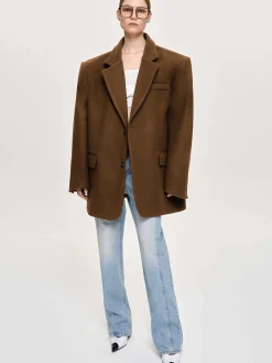 Source Unknown Accessoires-Blazer Boyfriend Surdimensionne Hayk, Java