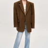 Source Unknown Accessoires-Blazer Boyfriend Surdimensionne Hayk, Java