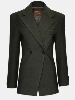 Source Unknown Vêtements D'Exterieur-Blazer Cintre A Double Boutonnage Nangy, Gris Charbon