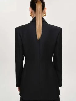 Source Unknown Vêtements-Blazer Cintre A Double Boutonnage Leonara, Noir