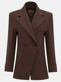 Source Unknown Vêtements-Blazer Cintre A Double Boutonnage Nangy, Noix De Pecan
