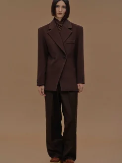 Source Unknown Vêtements D'Exterieur-Blazer Cintre A Double Boutonnage Nangy, Noix De Pecan