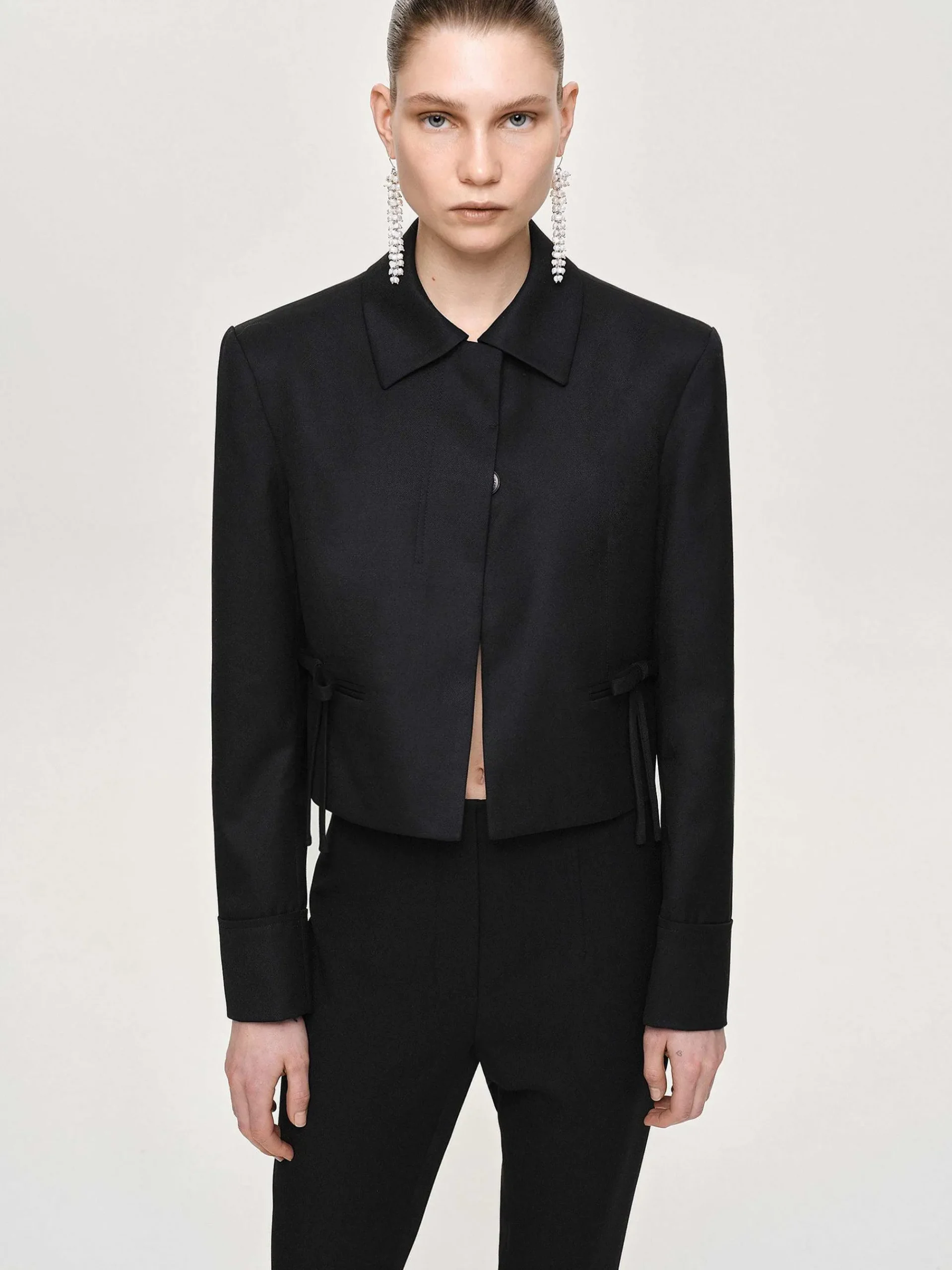 Source Unknown Accessoires-Blazer Court Avec Noeud Sisilia, Noir