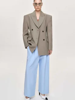 Source Unknown Vêtements-Blazer Croise Messi, Dune