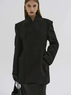 Source Unknown Vêtements-Blazer Portefeuille Corrin, Noir