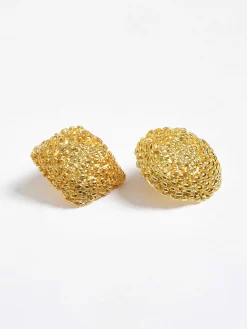 Source Unknown Accessoires-Boucles D'Oreilles Depareillees, Or