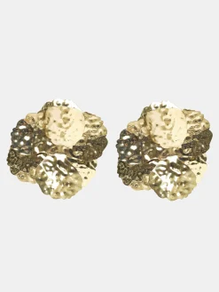 Source Unknown Accessoires-Boucles D'Oreilles Petales Irregulieres, Or