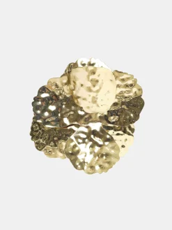 Source Unknown Accessoires-Boucles D'Oreilles Petales Irregulieres, Or