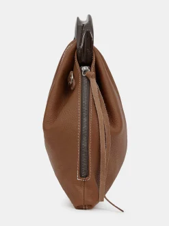Source Unknown Vêtements-Cabas Triangle En Cuir De Veau, Brune