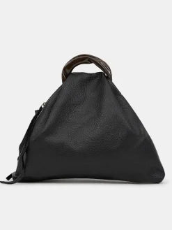 Source Unknown Vêtements-Cabas Triangle En Cuir De Veau, Noir