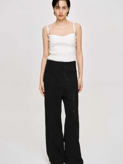 Source Unknown Tricots-Camisole En Tricot Cotele, Blanc