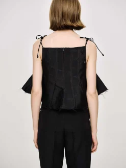 Source Unknown Vêtements-Camisole Extra Courte, Noir