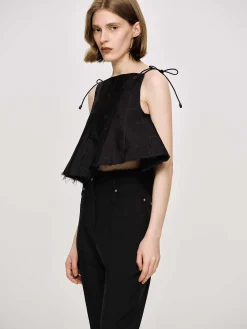 Source Unknown Hauts-Camisole Extra Courte, Noir