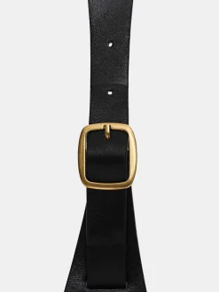 Source Unknown Accessoires-Ceinture A Grande Boucle A Ardillon, Noire