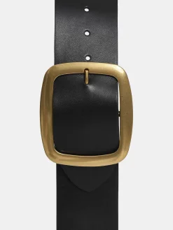 Source Unknown Accessoires-Ceinture A Grande Boucle A Ardillon, Noire