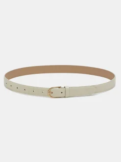 Source Unknown Accessoires-Ceinture Effet Croco, Ivoire
