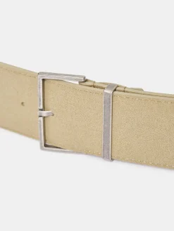Source Unknown Vêtements-Ceinture En Daim A Boucle Carree, Nougat