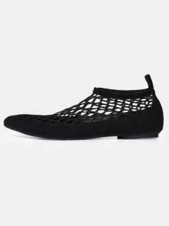 Source Unknown Chaussures Et Sacs-Chaussette Plate En Maille Ballerine, Noir