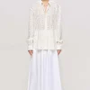 Source Unknown Accessoires-Chemise Boutonnee Surdimensionnee En Pointelle, Ivoire