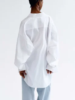 Source Unknown Accessoires-Chemise En Coton Over-Fit, Blanc
