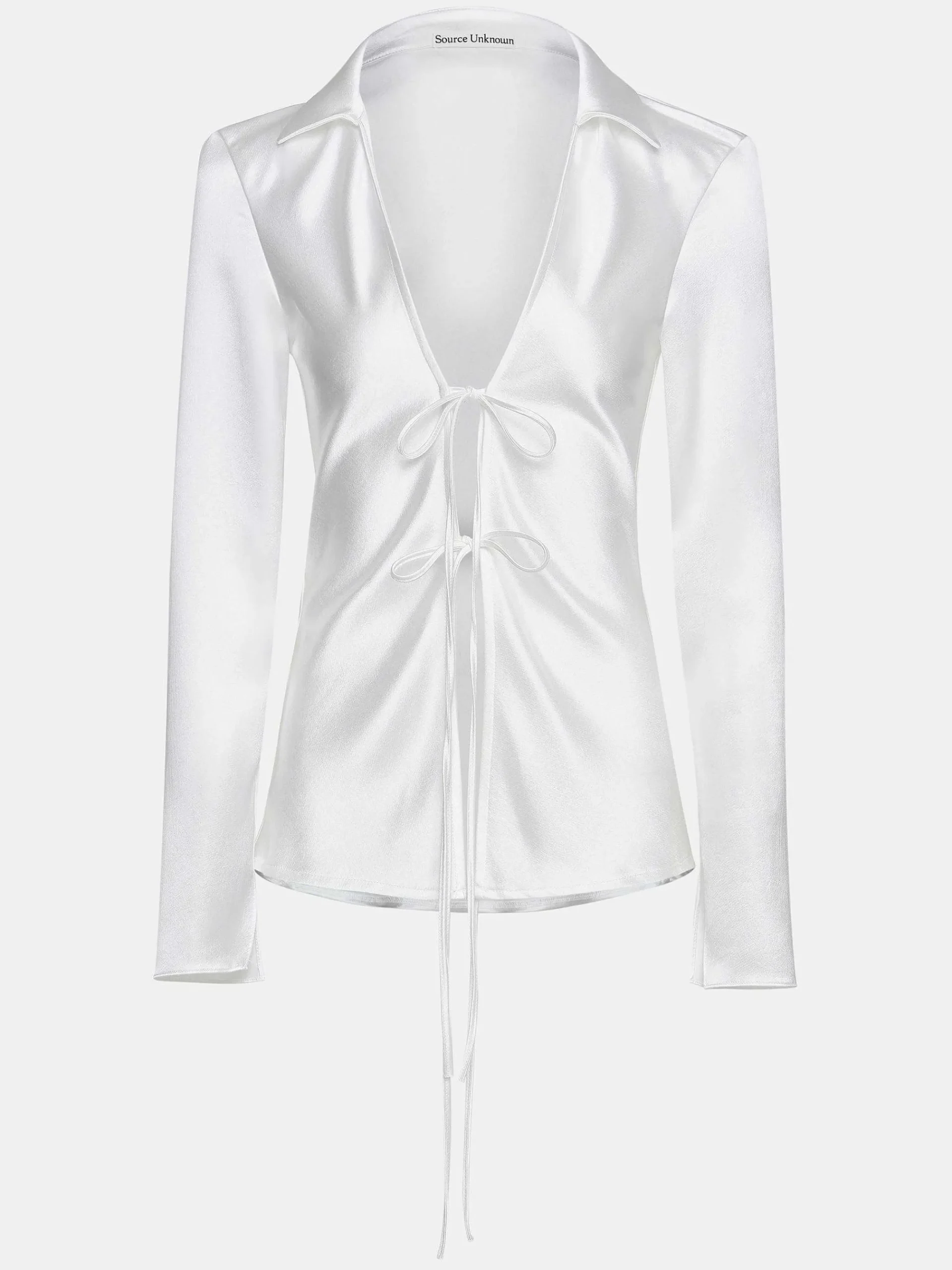 Source Unknown Vêtements-Chemisier En Satin Reyna, Perle