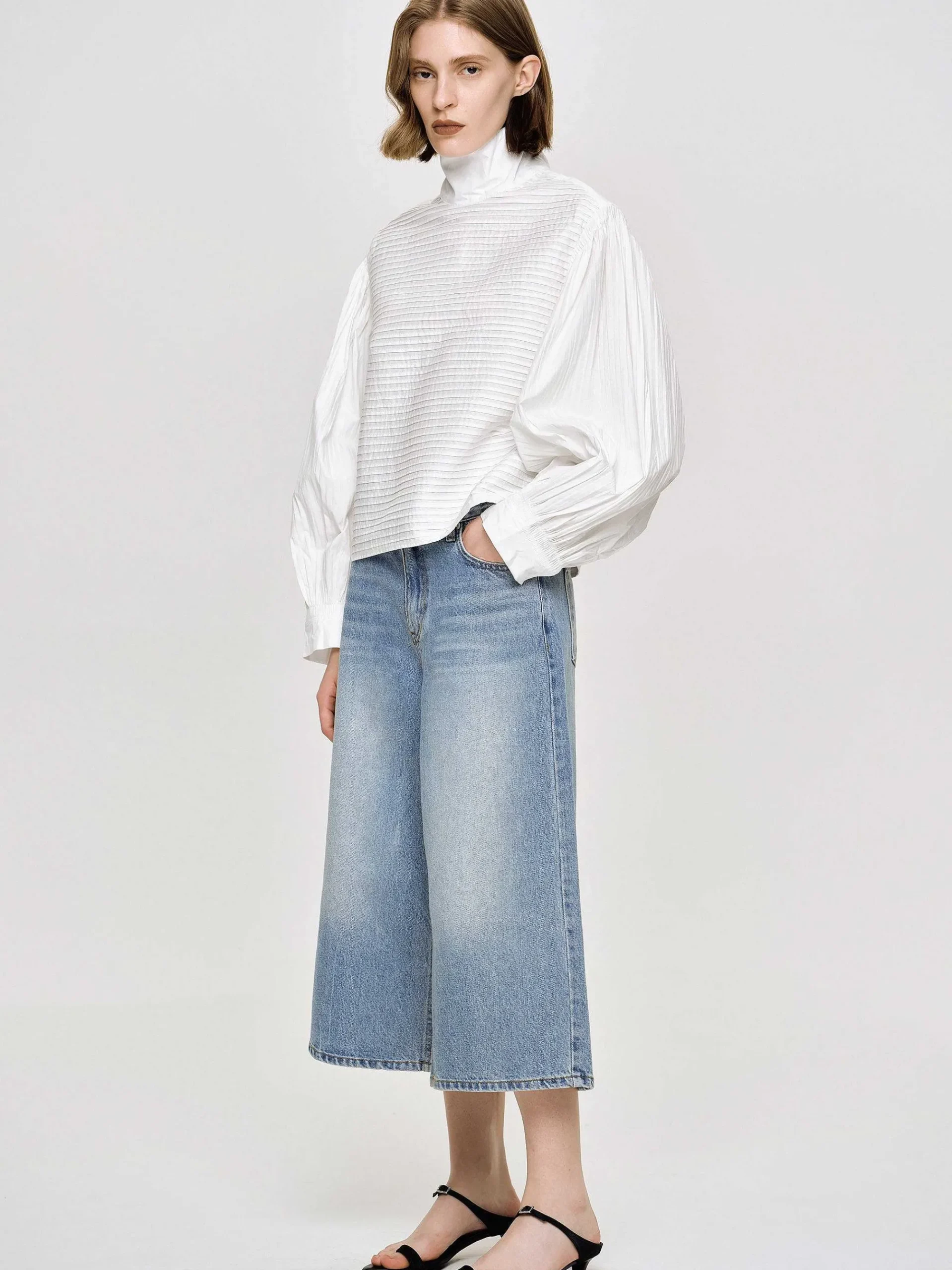 Source Unknown Vêtements-Chemisier Erza Volume, Blanc