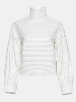 Source Unknown Vêtements-Chemisier Erza Volume, Blanc