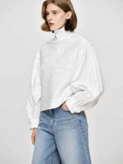 Source Unknown Vêtements-Chemisier Erza Volume, Blanc