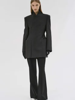 Source Unknown Vêtements-Corrin Wrap Blazer, Charbon
