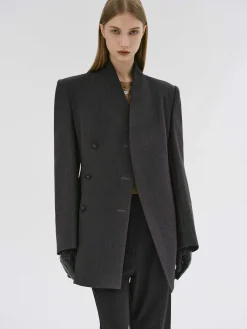 Source Unknown Vêtements-Corrin Wrap Blazer, Charbon