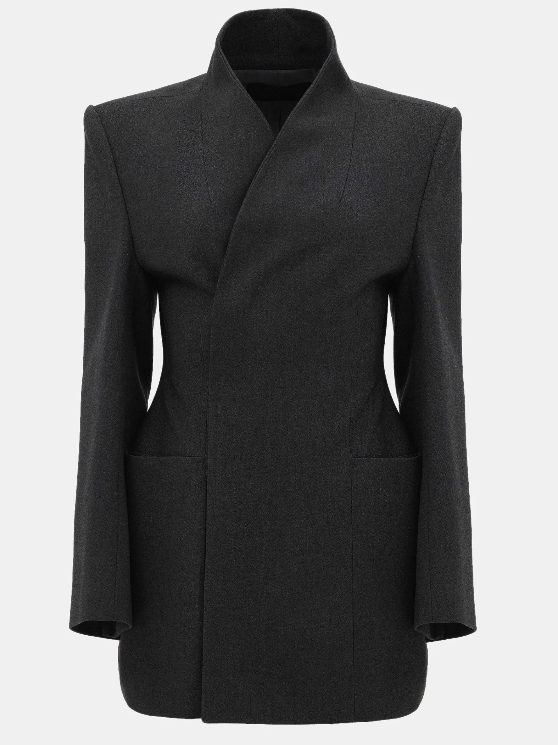 Source Unknown Vêtements-Corrin Wrap Blazer, Charbon