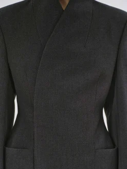 Source Unknown Vêtements D'Exterieur-Corrin Wrap Blazer, Charbon