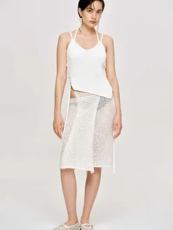 Source Unknown Vêtements-Debardeur Asymetrique En Tricot, Blanc