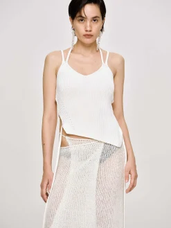 Source Unknown Tricots-Debardeur Asymetrique En Tricot, Blanc