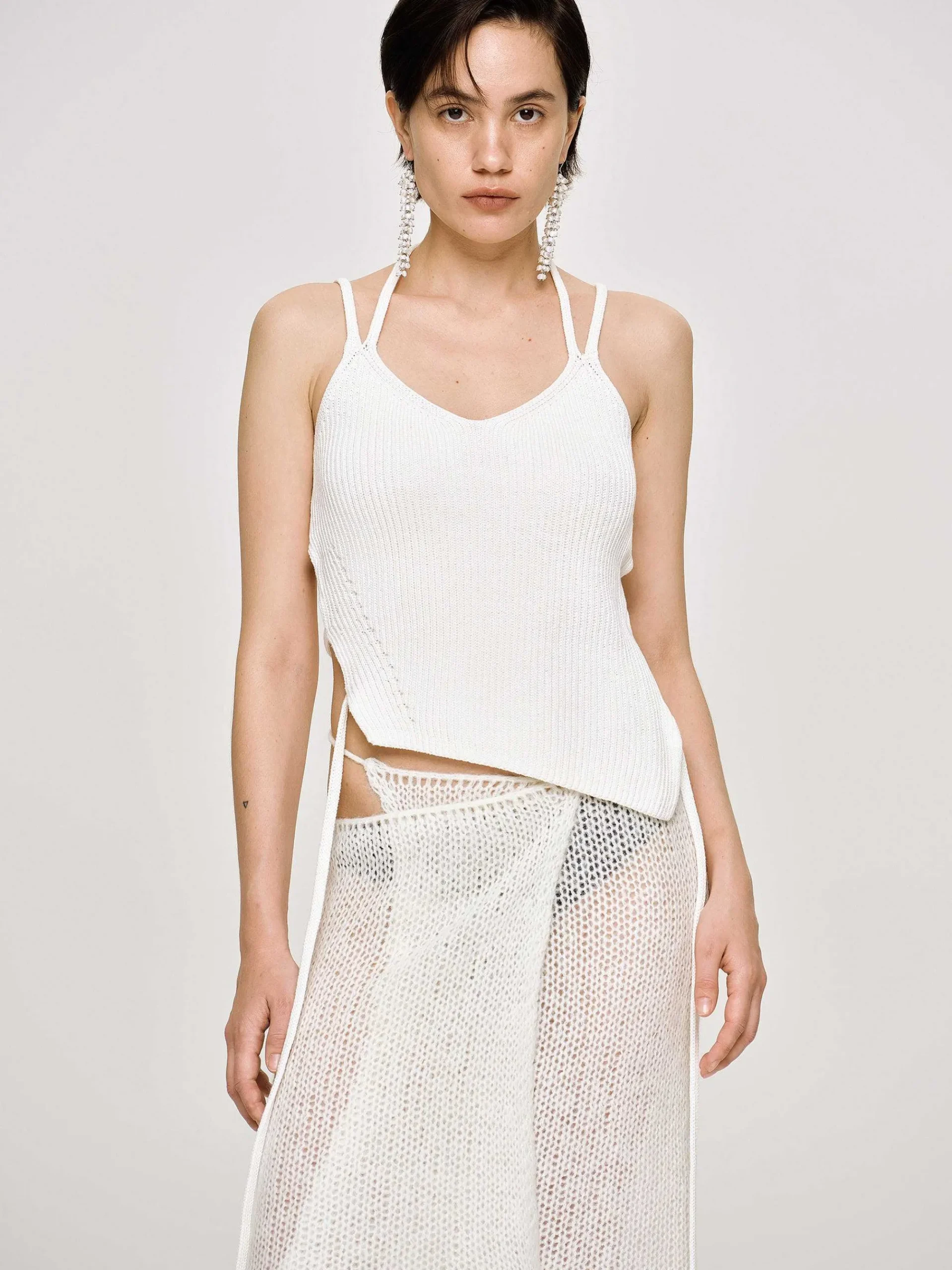 Source Unknown Tricots-Debardeur Asymetrique En Tricot, Blanc