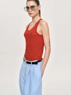 Source Unknown Accessoires-Debardeur Tancel, Rouge