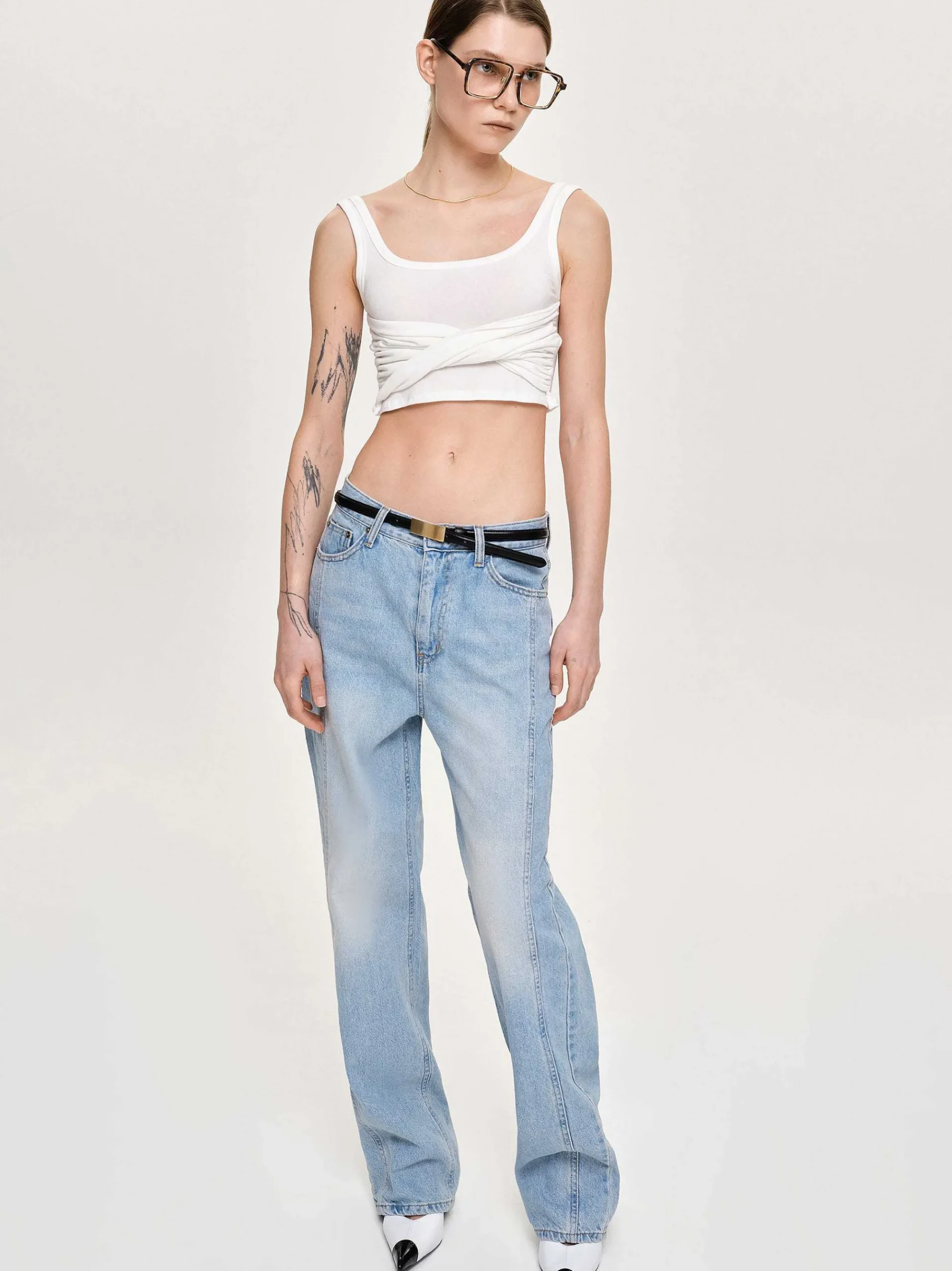 Source Unknown Vêtements-Debardeur Twist, Blanc