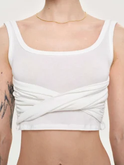 Source Unknown Hauts-Debardeur Twist, Blanc