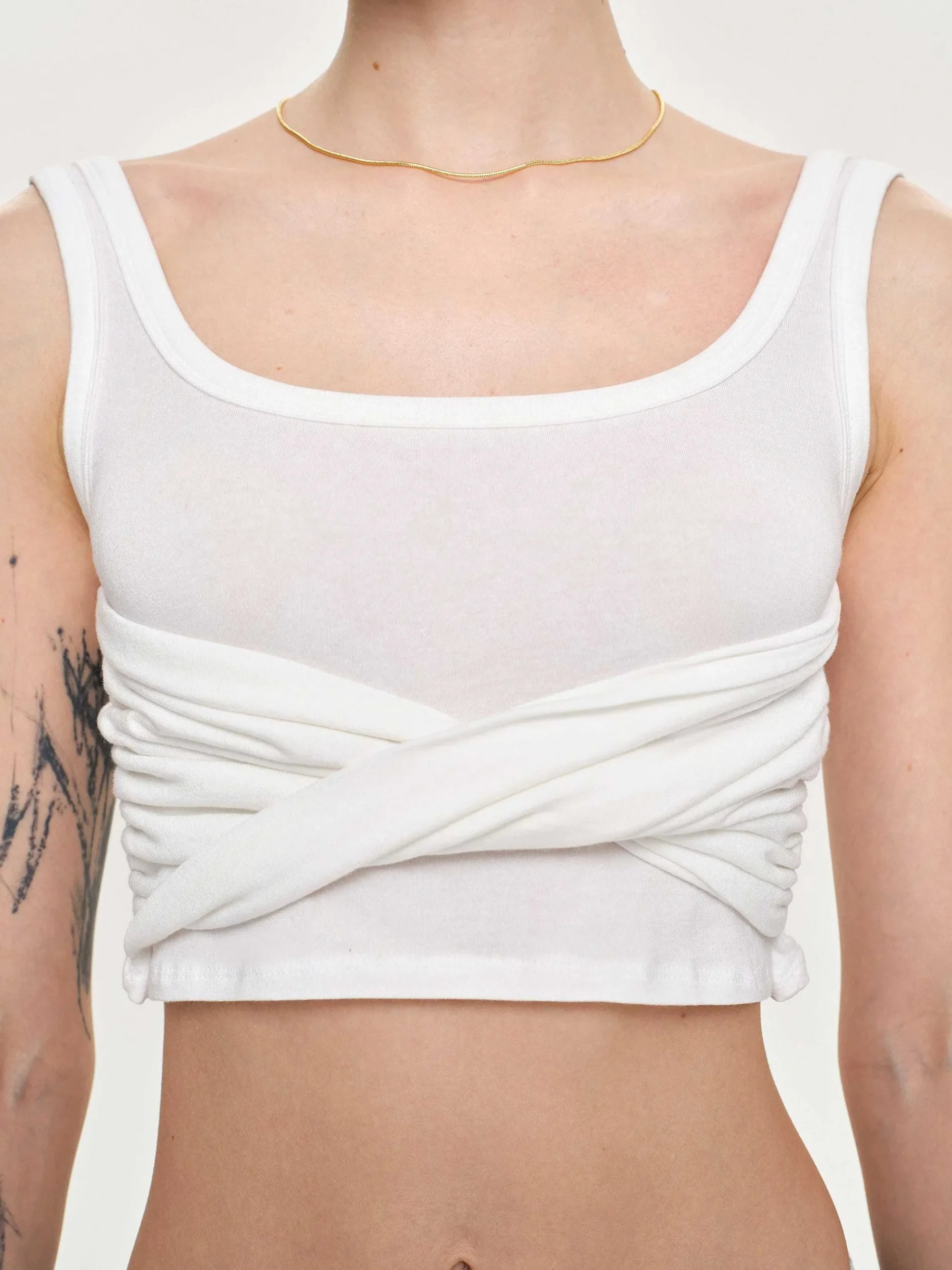 Source Unknown Hauts-Debardeur Twist, Blanc