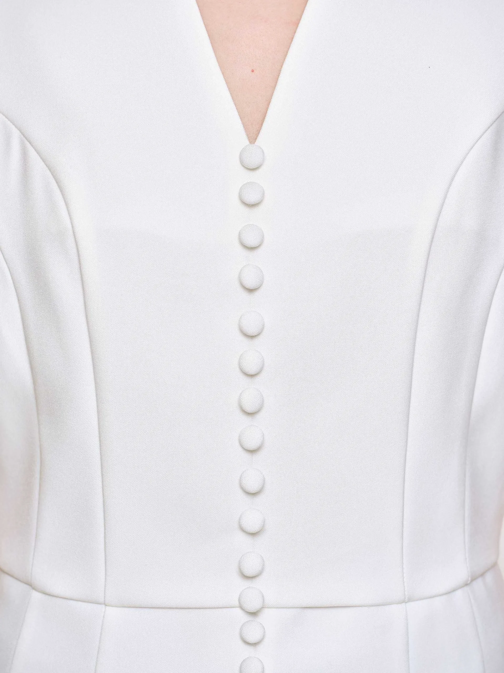 Source Unknown Hauts-Gilet Evase A Boutons, Blanc