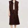 Source Unknown Accessoires-Gilet Zippe Polyvalent, Cerise Noire