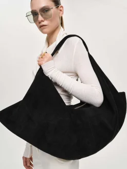 Source Unknown Chaussures Et Sacs-Grand Sac Fortune Cookie, Suede Noir