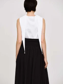 Source Unknown Accessoires-Haut A Col Foulard, Blanc