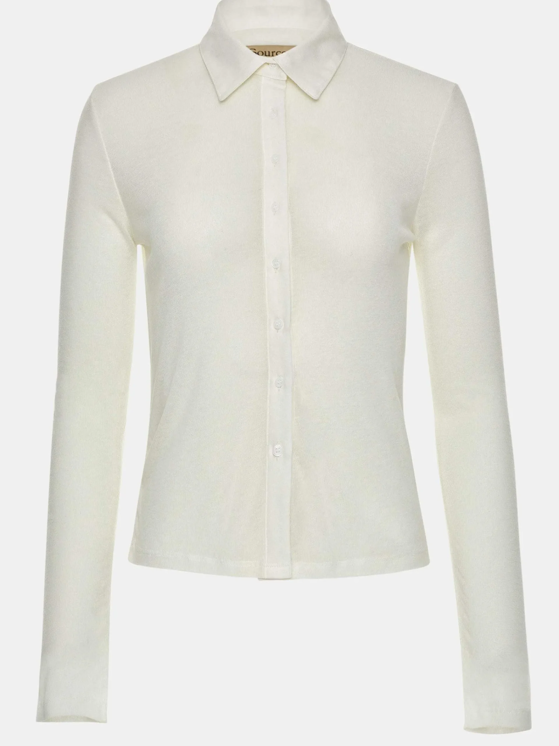 Source Unknown Vêtements-Haut A Col Semi-Transparent Pietro, Blanc