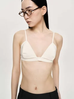 Source Unknown Hauts-Haut De Soutien-Gorge En Coton A Col Coeur, Toile