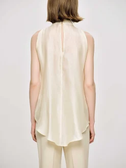 Source Unknown Accessoires-Haut Drape A Volants, Champagne
