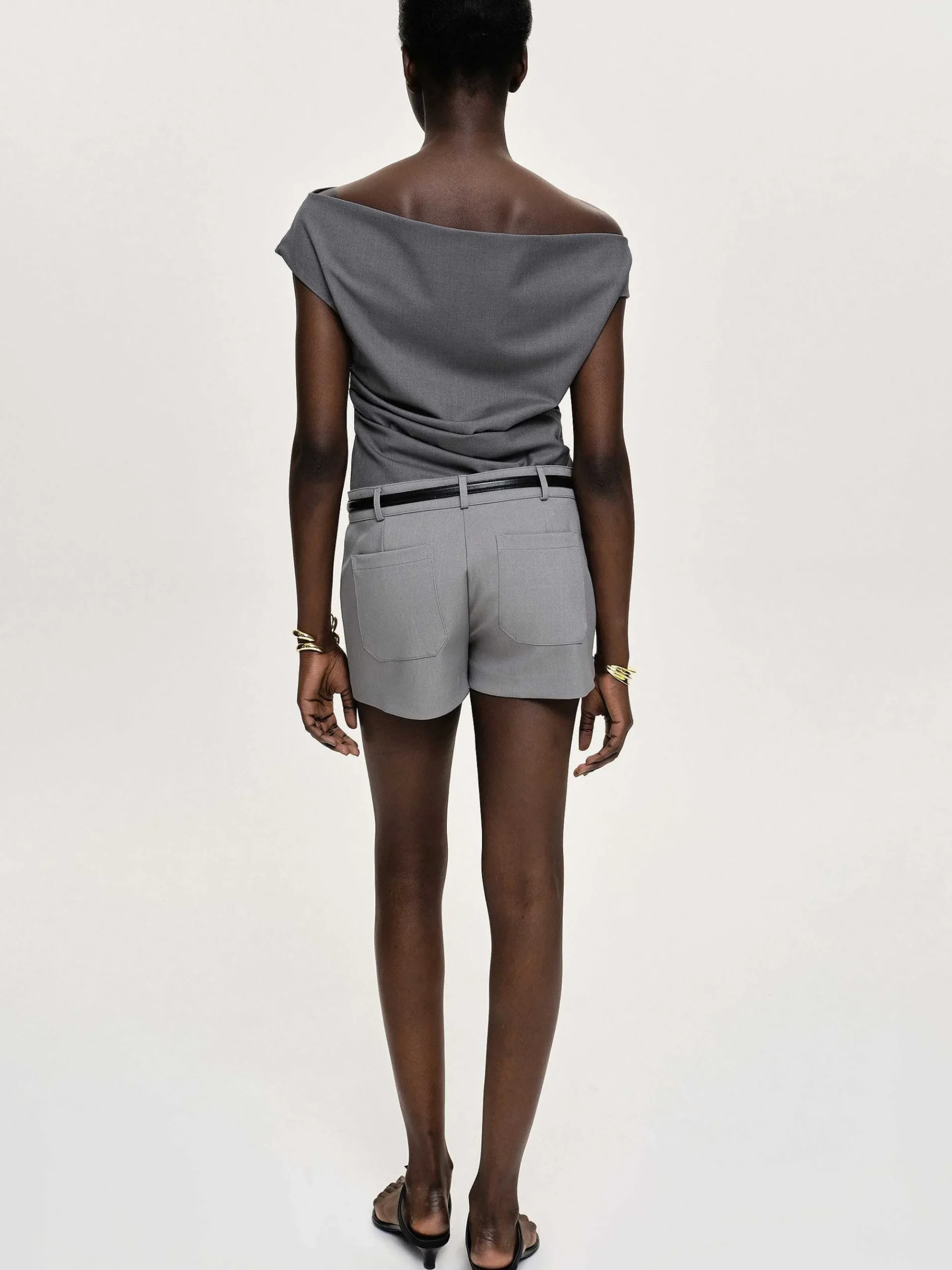 Source Unknown Hauts-Haut Drape Asymetrique, Anthracite