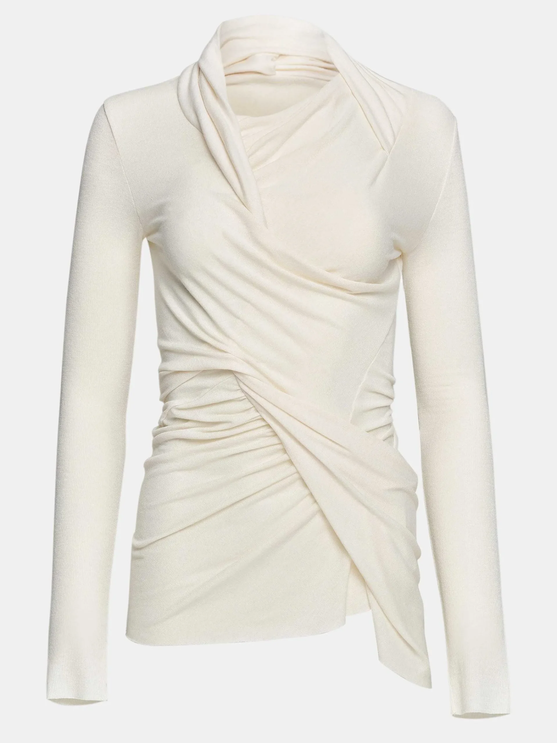 Source Unknown Vêtements-Haut Drape Asymetrique Folgore, Ivoire