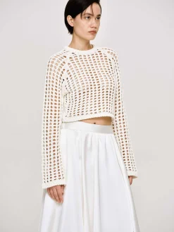 Source Unknown Vêtements-Haut En Tricot Reef Net, Ivoire